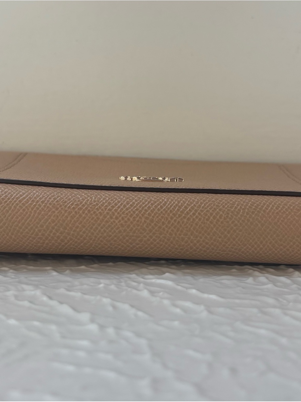 Coach Taupe Leather Zip-Around Wallet with Exterior Card Slot - Picture 5 of 12